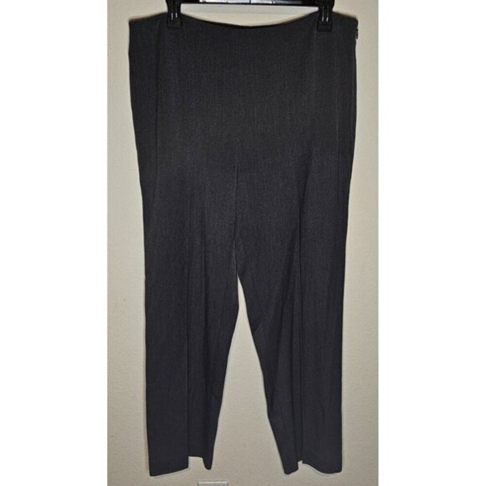 Talbots Heritage Dress Pants Womens 12 Gray‎ Straight Leg Side Zip Closure